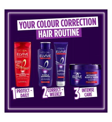 L'Oreal Paris Elvive Colour Protect Anti-Brassiness Purple Conditioner for Coloured or Highlighted Hair 150ml