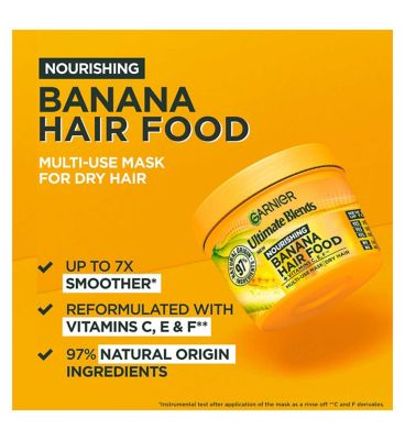 Garnier Ultimate Blends Hair Food Banana 3-in-1 Dry Hair Mask Treatment 400ml
