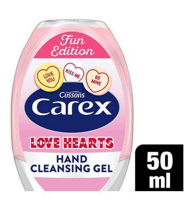 Carex Fun Editions Love Hearts Antibacterial Hand Sanitiser Gel 50ml