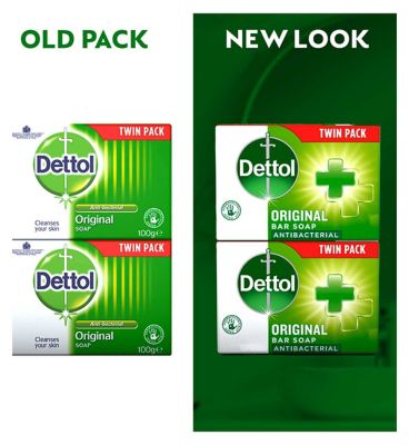 Dettol Original Antibacterial Hand Soap Bar - 2 x 100g