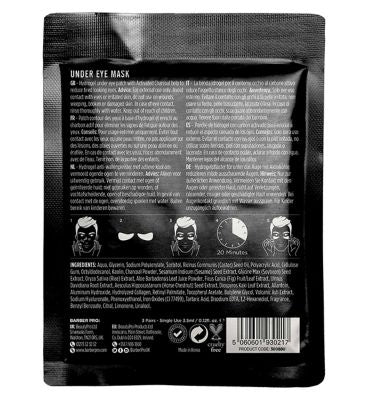 Barber Pro Under Eye Mask with Activated Charcoal & Volcanic Ash