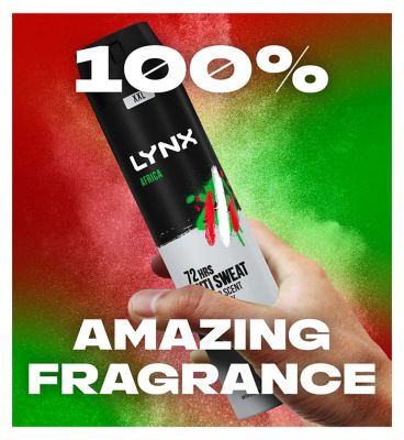 Lynx XXL Africa 72-hour protection Antiperspirant Deodorant Aerosol Spray for all-day freshness 250ml