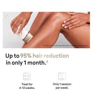 Braun IPL Silk-Expert Pro 5, At Home Hair Removal Device with Pouch, White/Gold, PL5124