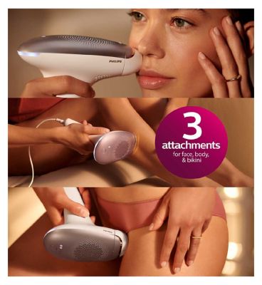 Philips Lumea IPL 7000 Series Advanced, corded with 3 attachments for Body, Face and Bikini with pen trimmer – BRI923/00