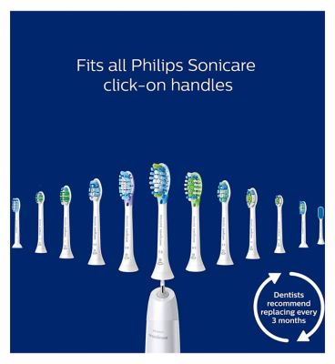 Philips Sonicare Optimal White Replacement Toothbrush Brush Heads 8pk (White) HX6068/12