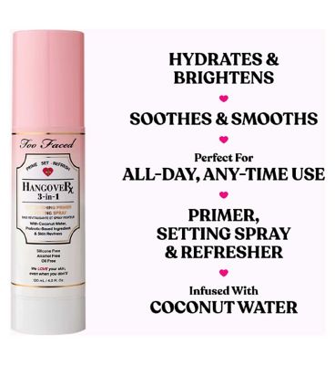Too Faced Hangover 3-in-1 Primer Setting Spray 120ml