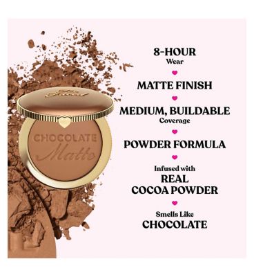 Too Faced Soleil Matte Bronzer - Dark Chocolate 8g
