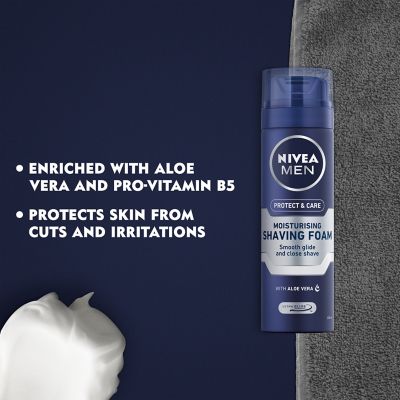 NIVEA MEN Protect & Care Moisturising Shaving Foam 200ml