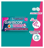 Gaviscon Double Action Heartburn & Indigestion Mixed Berries Flavour Tablets x12