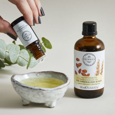 Botanics Unfragranced Massage Oil For Personalised Blends Sweet Almond & Wheatgerm 100ml