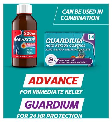 Guardium Acid Reflux Control Tabs Heartburn & Indigestion -14 tablets ...