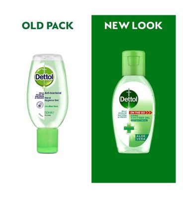Dettol Antibacterial Hand Sanitiser - Aloe Vera Gel - 50ml