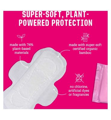 Flo Natural Bamboo Ultra Thin Day & Night Pads 15pk