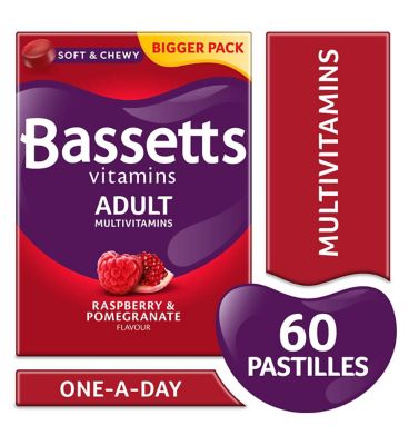 Bassetts Multivitamins Raspberry & Pomegranate Flavour Soft & Chewies Adult - 60