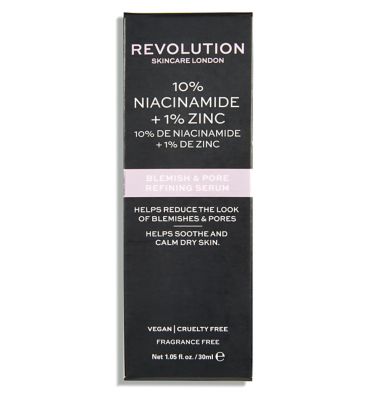 Revolution Skincare 10% Niacinamide + 1% Zinc Blemish & Pore Refining Serum 30ml