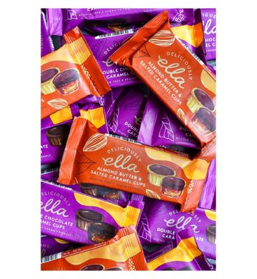 Deliciously Ella salted almond caramel cups 36g