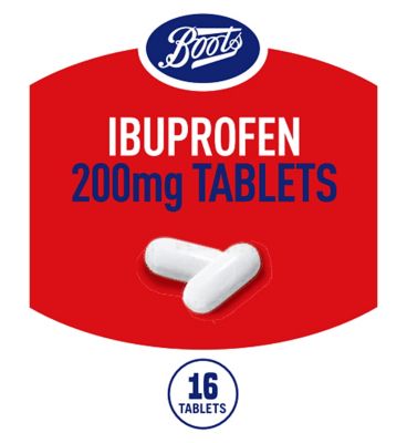 Boots Ibuprofen 200mg Tablets - 16 Tablets