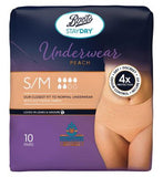 Boots Staydry Underwear Pants Small/Medium - 120 Pants (12 Pack Bundle)