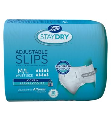 Boots Staydry Adjustable Slips (Sizes Medium-XL)