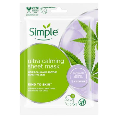 Simple Kind to Skin Biodegradable Sheet Mask Ultra Calming 1 pc
