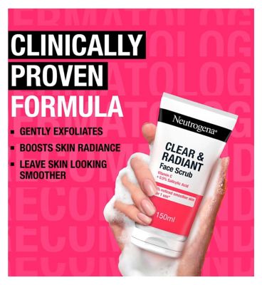 NEUTROGENA® Clear & Radiant Face Scrub Daily Exfoliator with Vitamin C (1x 150ml)