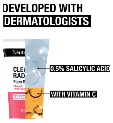 NEUTROGENA® Clear & Radiant Face Scrub Daily Exfoliator with Vitamin C (1x 150ml)