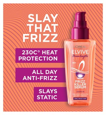L'Oreal Paris Elvive Dream Lengths Frizz Killer Leave-In Serum for Long, Frizzy Hair 100ml