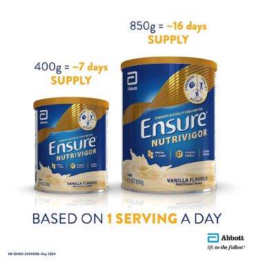 Ensure NutriVigor, 400g, Vanilla Flavour Nutritional Shake