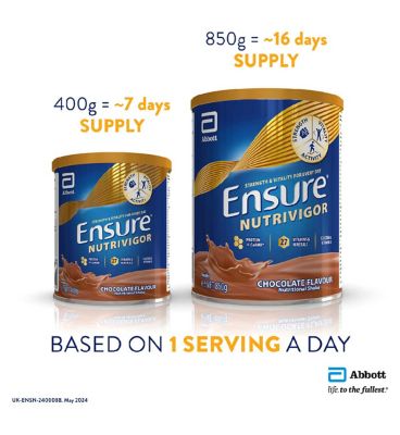 Ensure NutriVigor, 400g, Chocolate Flavour Nutritional Shake