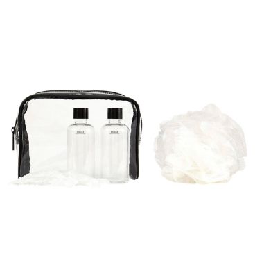Boots Travel Set with Clear Cosmetic Bag
