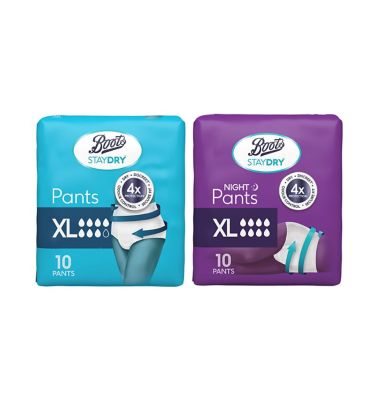 Boots Staydry Day and Night Pants Duo Pack XL (20 pants)