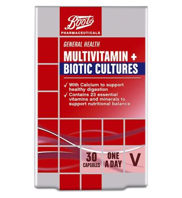 Boots A-Z Multivitamin + Live Friendly Bacteria 30 Capsules