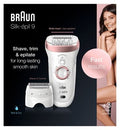 Braun Silk-épil 9, Epliator for Long Lasting Hair Removal - White/Bronze 9-720