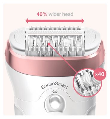 Braun Silk-épil 9, Epliator for Long Lasting Hair Removal - White/Bronze 9-720