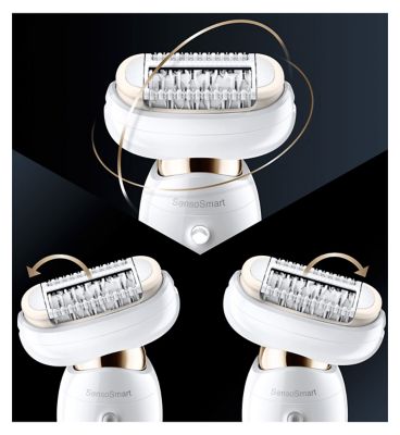 Braun Silk-épil 9 Flex, Epilator with Flexible head for Easier Hair Removal - White/Gold 9-010