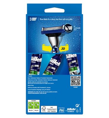 Gillette Mach3 Turbo Razor For Men, 1 Gillette Razor<br/>