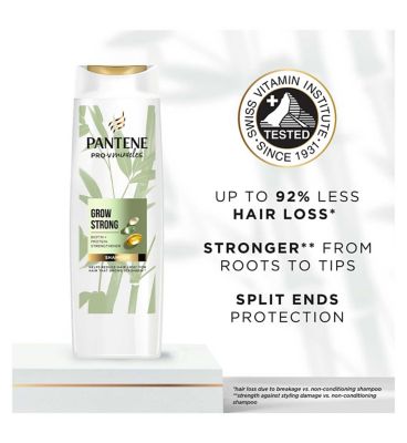 Pantene Grow Strong Shampoo With Bamboo And Biotin 400ml
