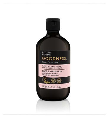 Baylis & Harding Goodness Rose & Geranium 500ml Bath Soak