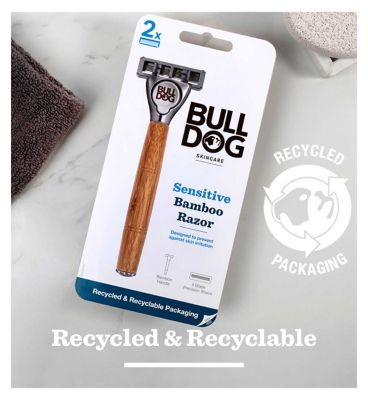 Bulldog Sensitive Bamboo Razor + 1 Blade Refill