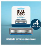 Bulldog Skincare Sensitive Men's Razor Refills, 4 pack