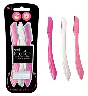 Wilkinson Sword Intuition Perfect Finish Women's Eyebrow Styling & Facial Shaving x3