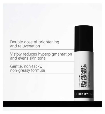 The INKEY List™ 15% Vitamin C and EGF Serum 30ml
