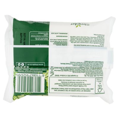 Simple Regeneration Age Resisting Biodegradable Facial Wipes for sensitive skin 20 wipes