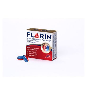 Flarin Joint & Muscular Pain Relief 200mg Soft Capsules - 12 Soft Capsules