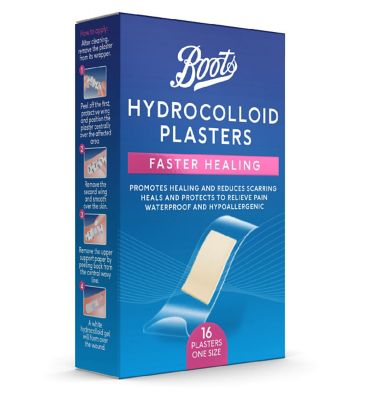 Boots Faster Healing Hydrocolloid Plasters - 16 Pack