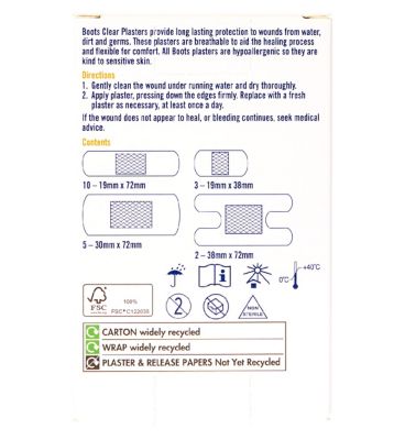 Boots Discreet Clear Plasters - 20 Pack