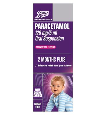 Boots Paracetamol 120 mg/5 ml Oral Suspension 2 Months Plus - 200ml