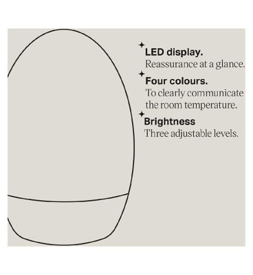 Tommee Tippee GroEgg2 Gentle Glow Night Light and Digital Colour Changing Room Thermometer with Temperature Display