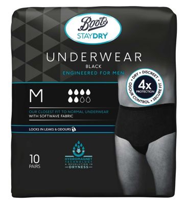 Boots Staydry Men's Underwear Pants Medium - 80 Pairs (8 Pack Bundle)