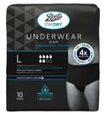 Boots Staydry Men's Underwear Pants Large - 120 Pairs (12 Pack Bundle)